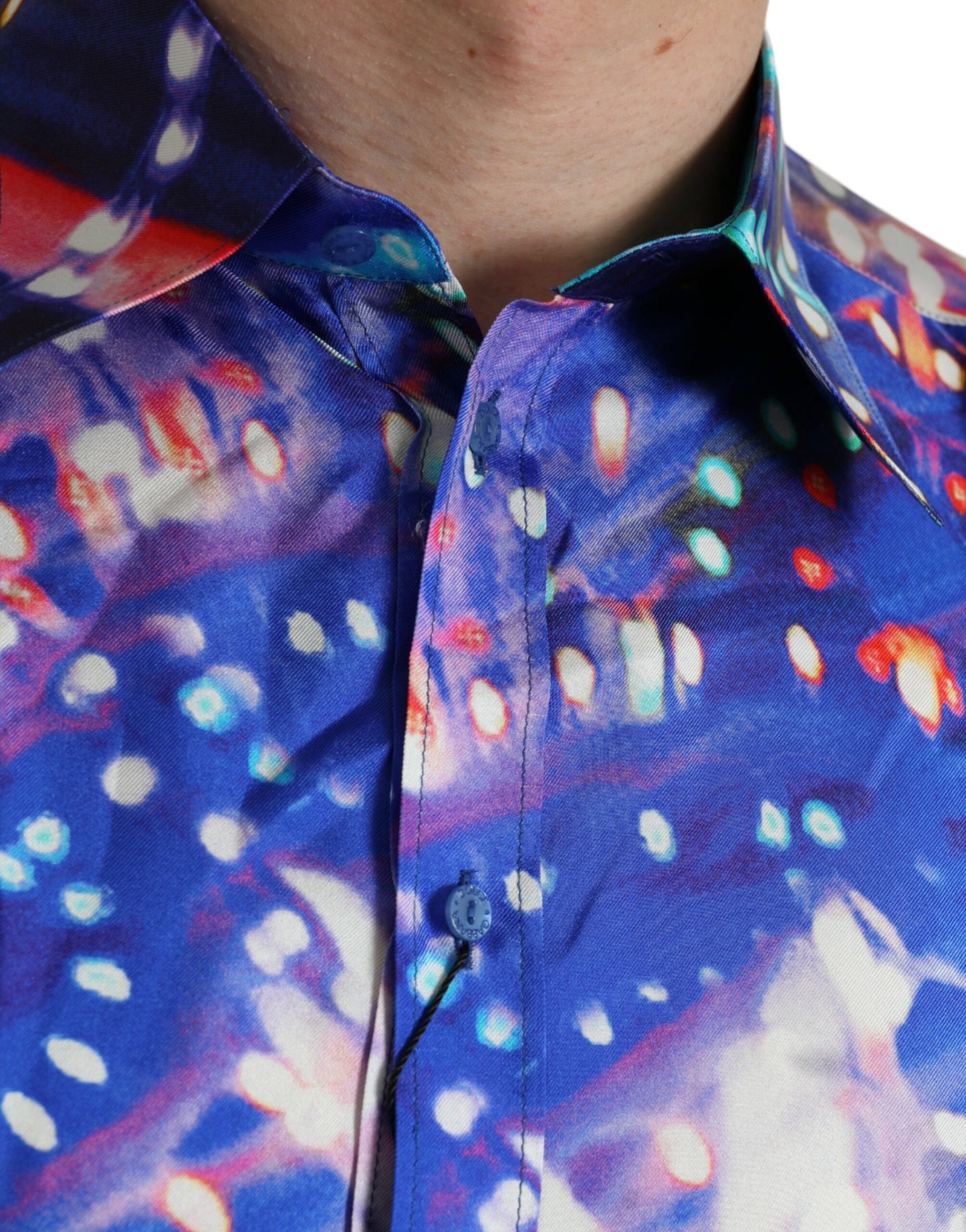 Camisa MARTINI Dolce & Gabbana morada de seda Luminarie slim
