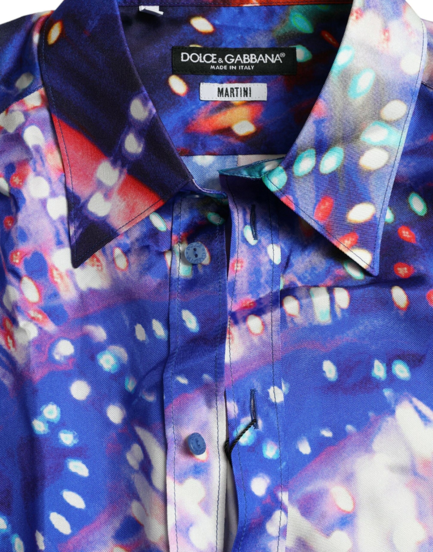 Camisa MARTINI Dolce & Gabbana morada de seda Luminarie slim