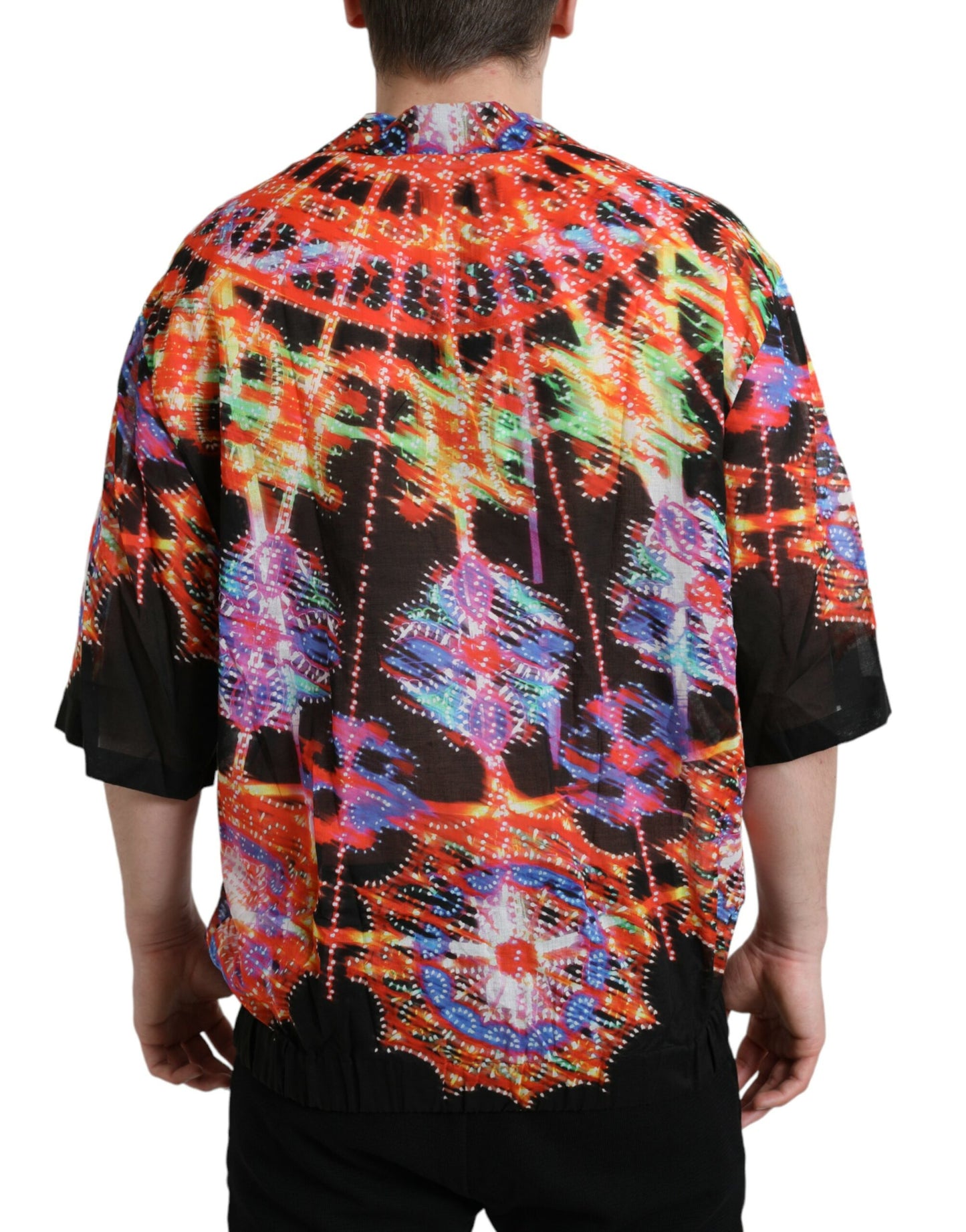 Camiseta de algodón Dolce & Gabbana con estampado multicolor Luminarie
