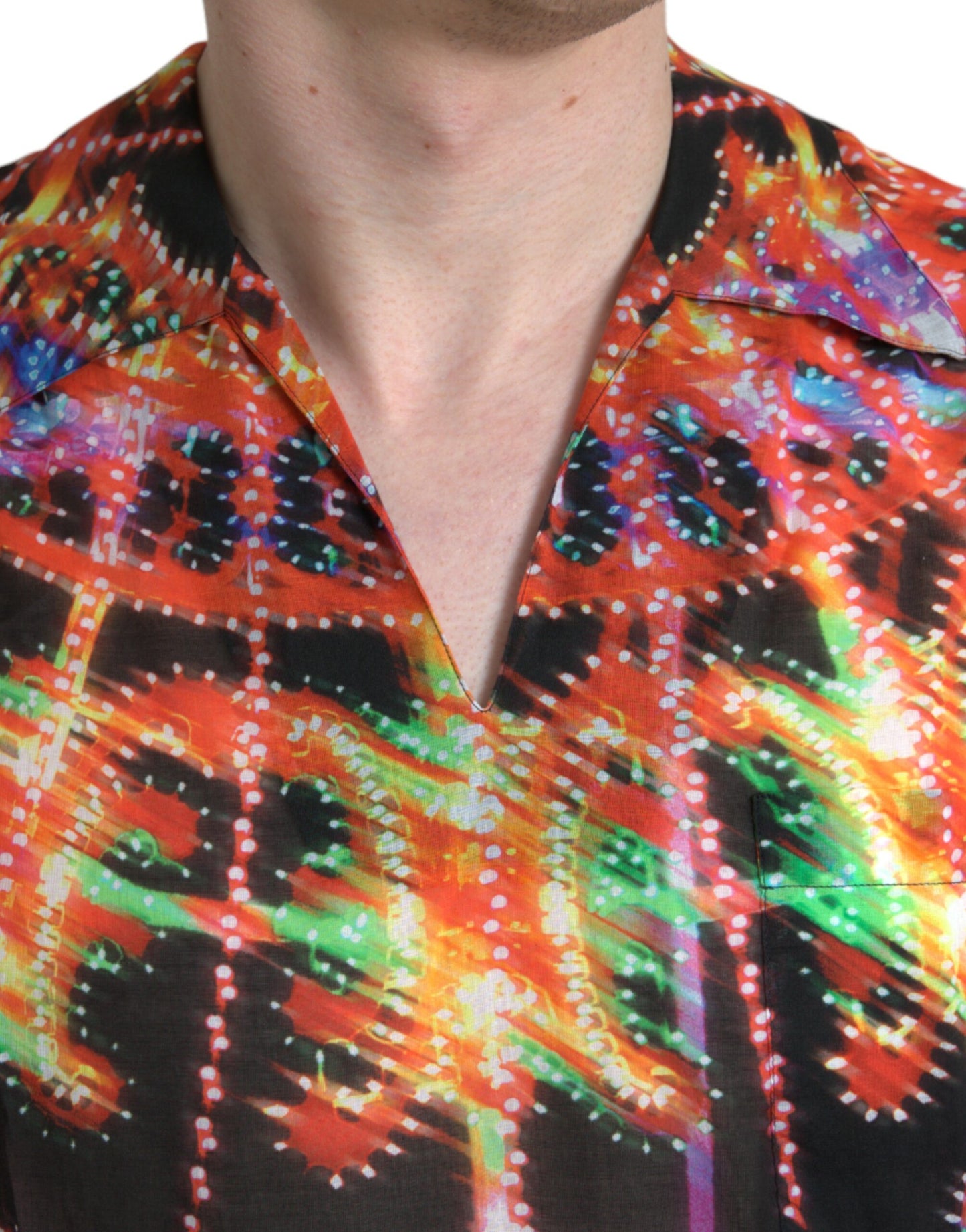 Camiseta de algodón Dolce & Gabbana con estampado multicolor Luminarie