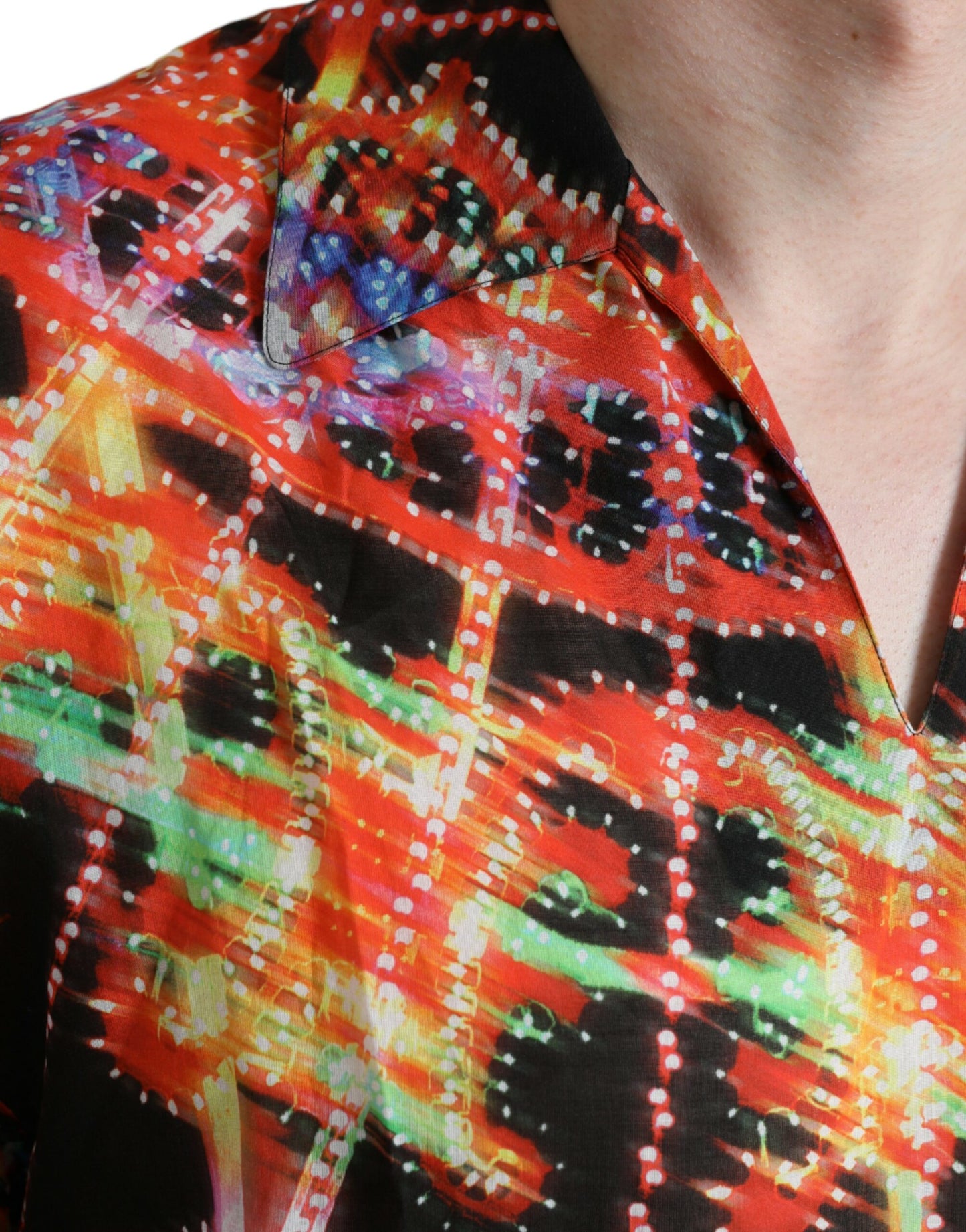 Camiseta de algodón Dolce & Gabbana con estampado multicolor Luminarie