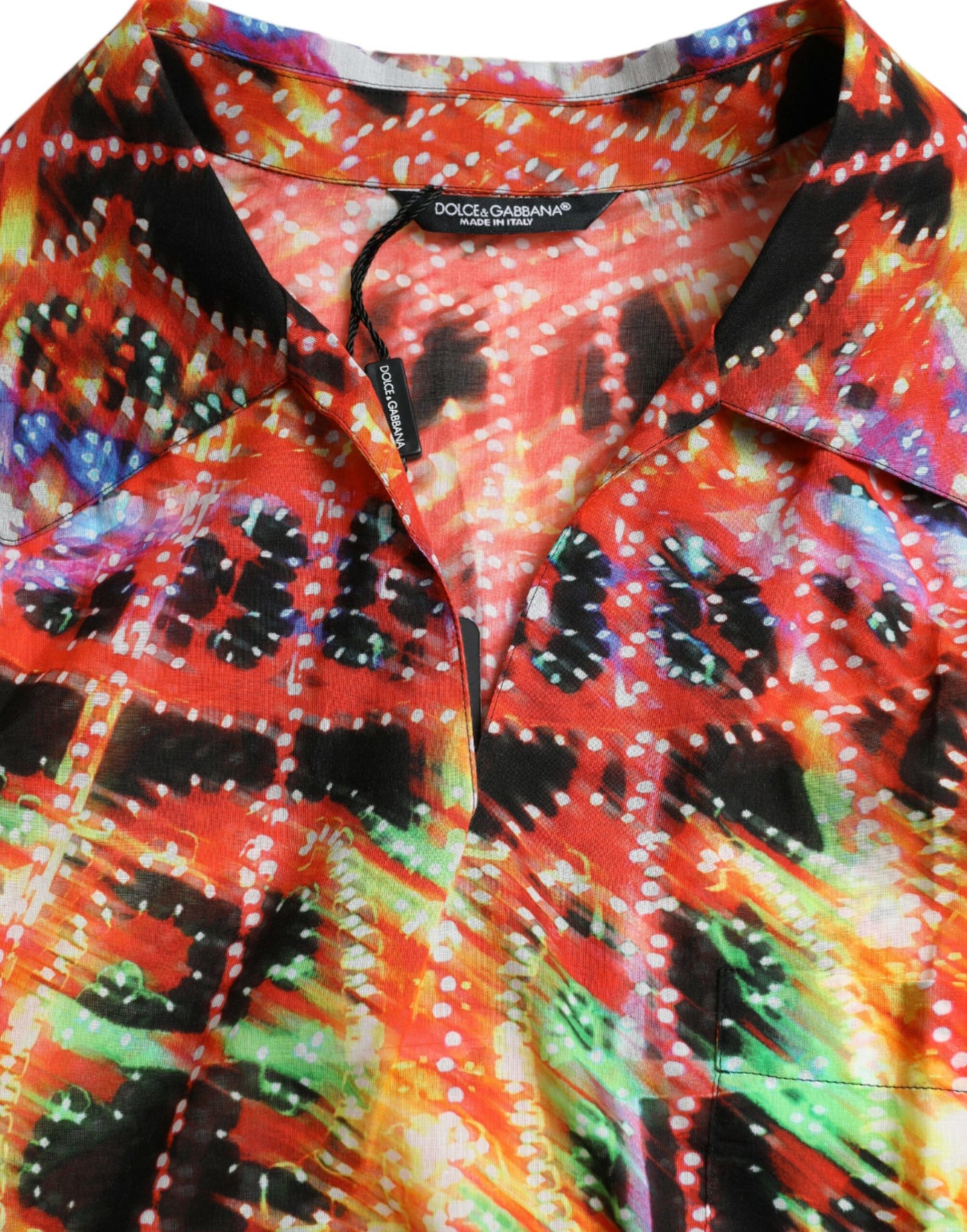 Camiseta de algodón Dolce & Gabbana con estampado multicolor Luminarie