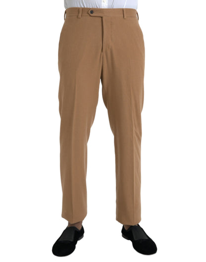 Pantalones de vestir rectos de cachemir beige para hombre Prada