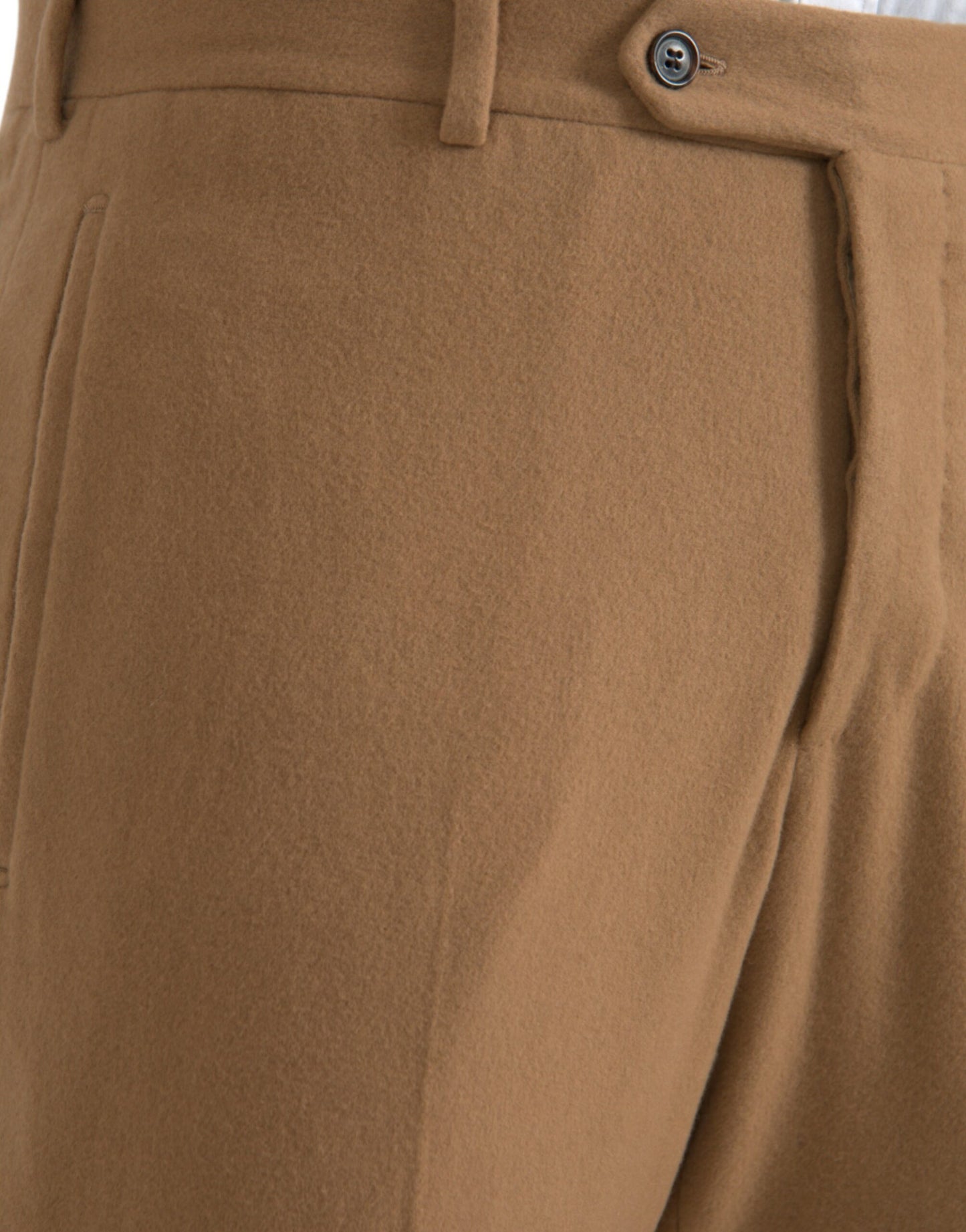 Pantalones de vestir rectos de cachemir beige para hombre Prada