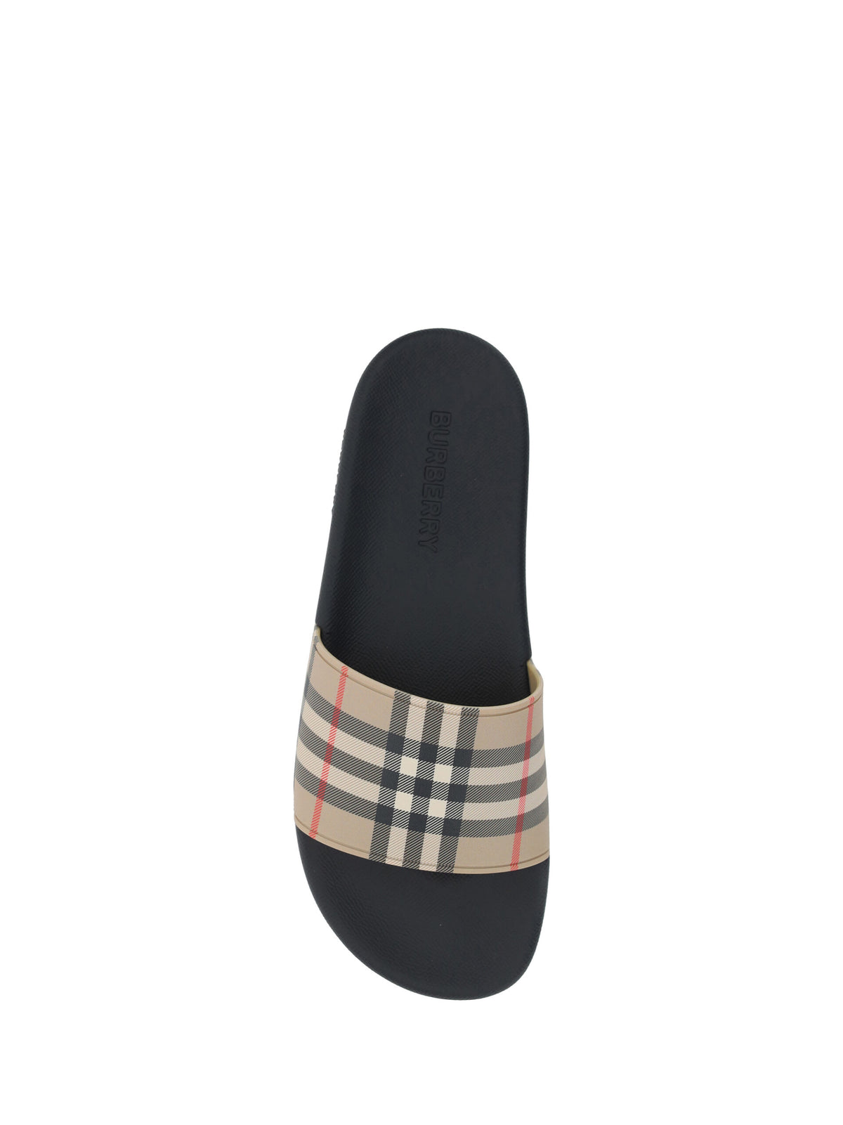 Sandalias Slide Burberry De Caucho Marrón Gran Comodidad