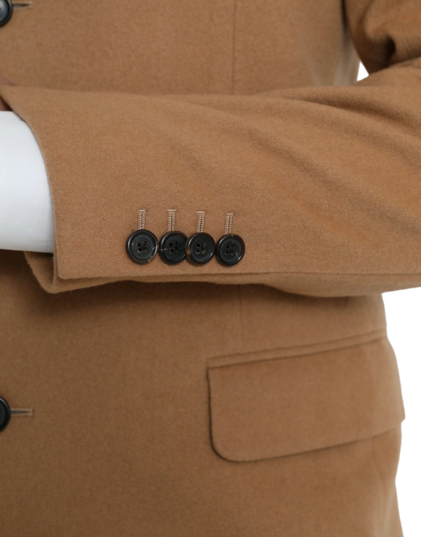 Traje de dos piezas Prada de cachemir marrón de un solo botón