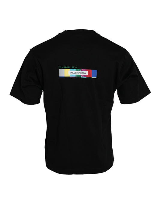 Camiseta Dolce & Gabbana Negra con Cuello Redondo "With Love Always"
