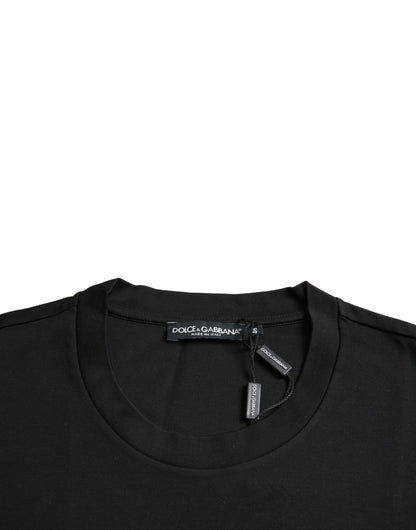 Camiseta Dolce & Gabbana Negra con Cuello Redondo "With Love Always"