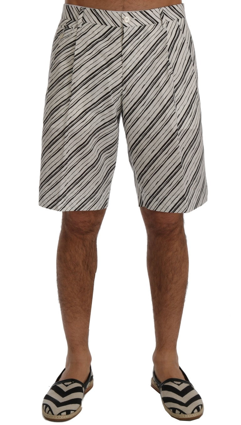 Pantalones cortos casuales a rayas blancas y negras de Dolce & Gabbana