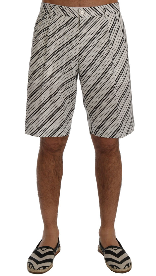 Pantalones cortos casuales a rayas blancas y negras de Dolce & Gabbana