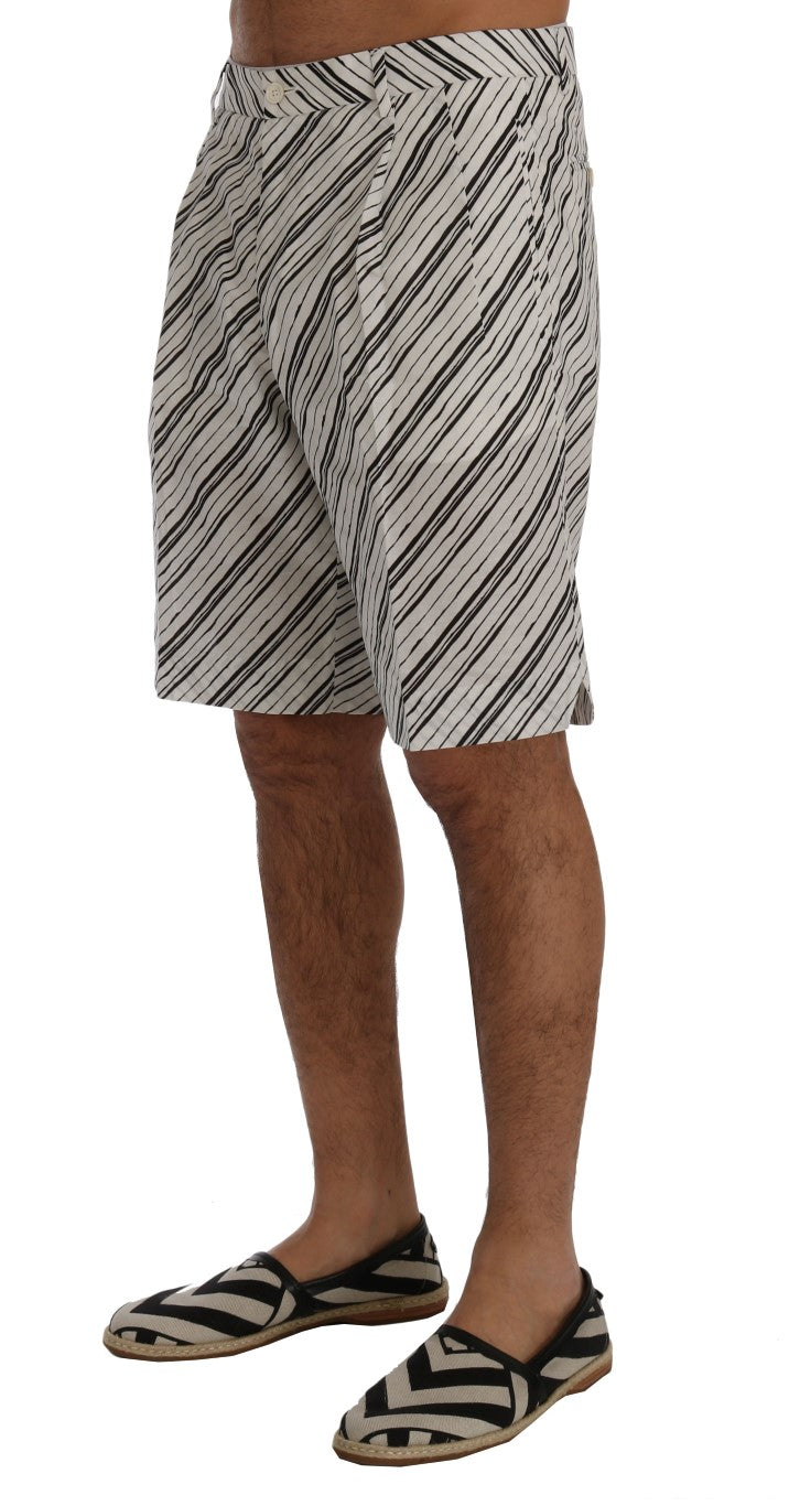 Pantalones cortos casuales a rayas blancas y negras de Dolce & Gabbana