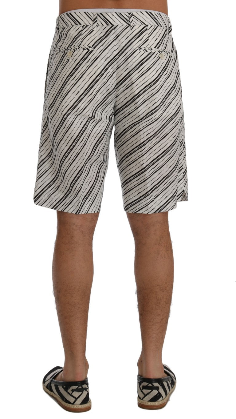 Pantalones cortos casuales a rayas blancas y negras de Dolce & Gabbana