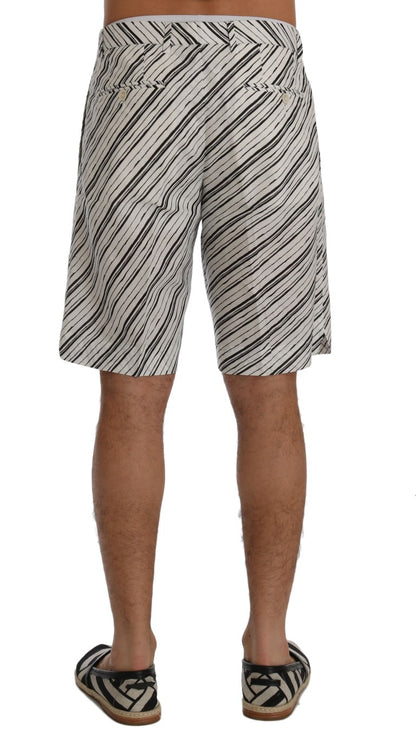 Pantalones cortos casuales a rayas blancas y negras de Dolce & Gabbana