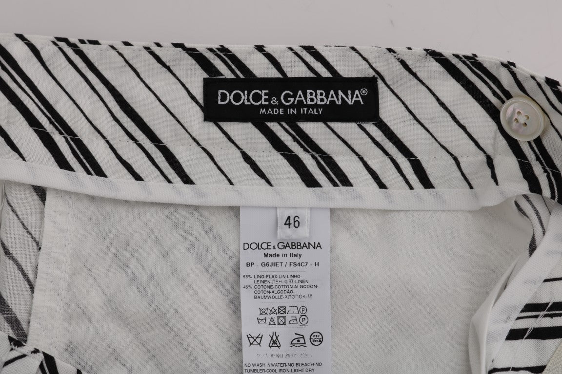 Pantalones cortos casuales a rayas blancas y negras de Dolce & Gabbana
