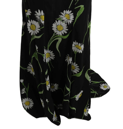 Vestido de tubo elástico de seda con estampado de girasoles de Dolce & Gabbana
