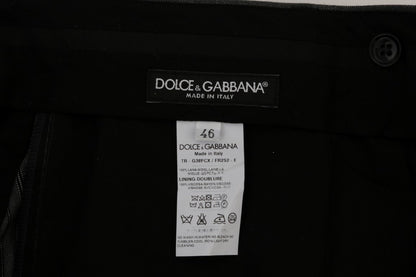 Pantalones formales a rayas de lana gris Dolce & Gabbana