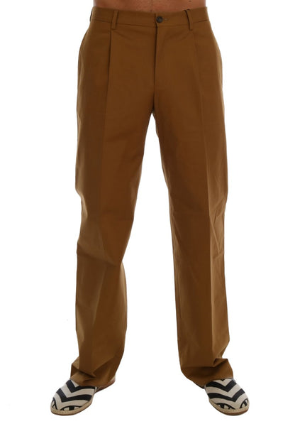 Pantalones Dolce & Gabbana de Algodón Elástico Marrón