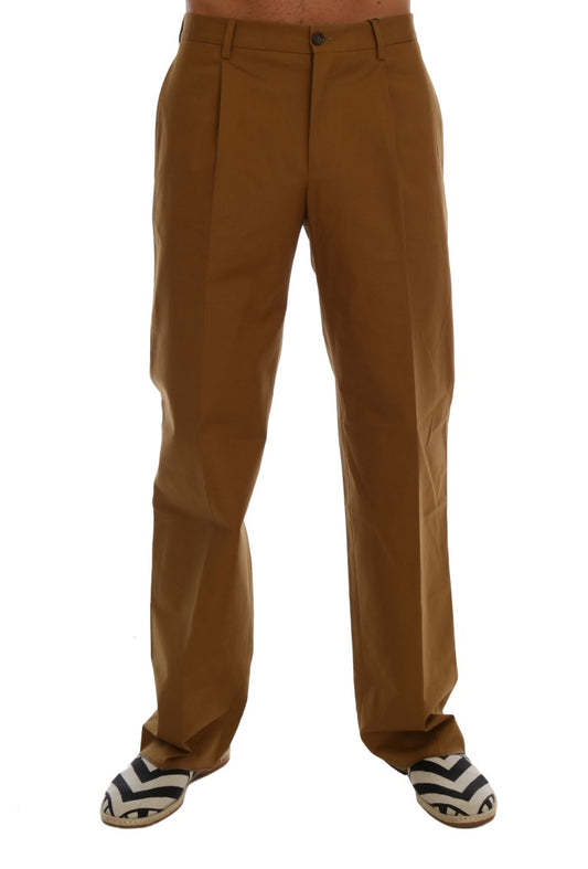 Pantalones Dolce & Gabbana de Algodón Elástico Marrón