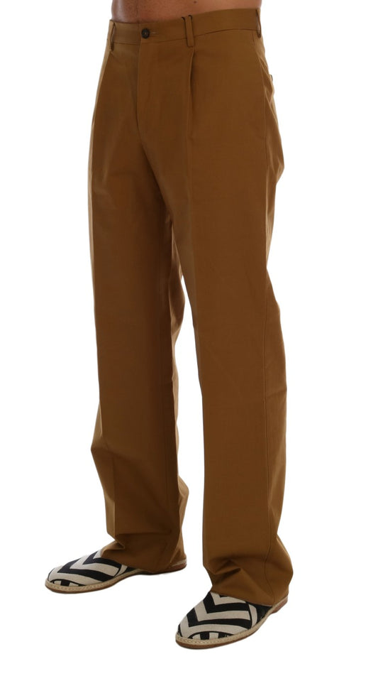Pantalones Dolce & Gabbana de Algodón Elástico Marrón