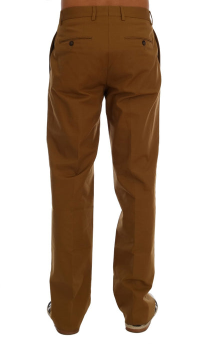 Pantalones Dolce & Gabbana de Algodón Elástico Marrón