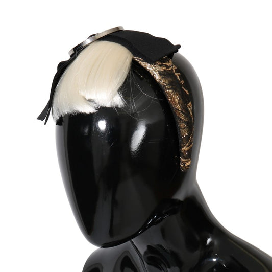 Diadema negra Dolce & Gabbana de cristal blanco