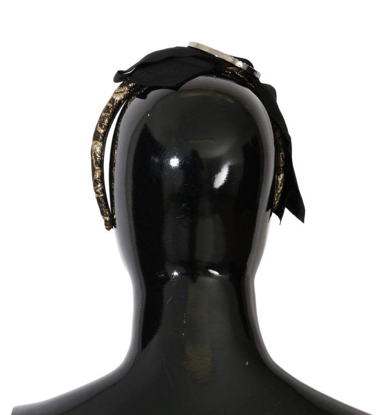 Diadema negra Dolce & Gabbana de cristal blanco