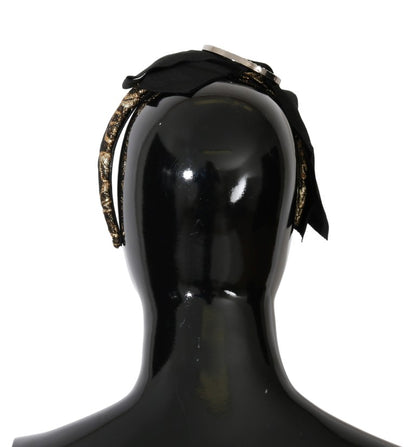 Diadema negra Dolce & Gabbana de cristal blanco