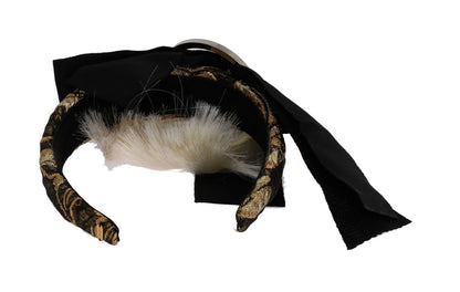 Diadema negra Dolce & Gabbana de cristal blanco