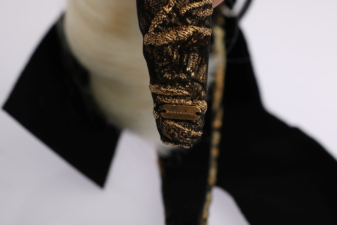 Diadema negra Dolce & Gabbana de cristal blanco