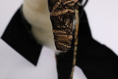 Diadema negra Dolce & Gabbana de cristal blanco