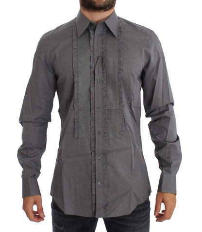 Camisa de vestir Dolce & Gabbana Torero Slim Fit dorada morada