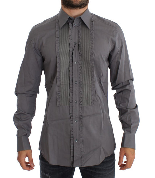 Camisa de vestir Dolce & Gabbana Torero Slim Fit dorada morada
