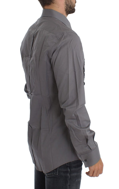 Camisa de vestir Dolce & Gabbana Torero Slim Fit dorada morada
