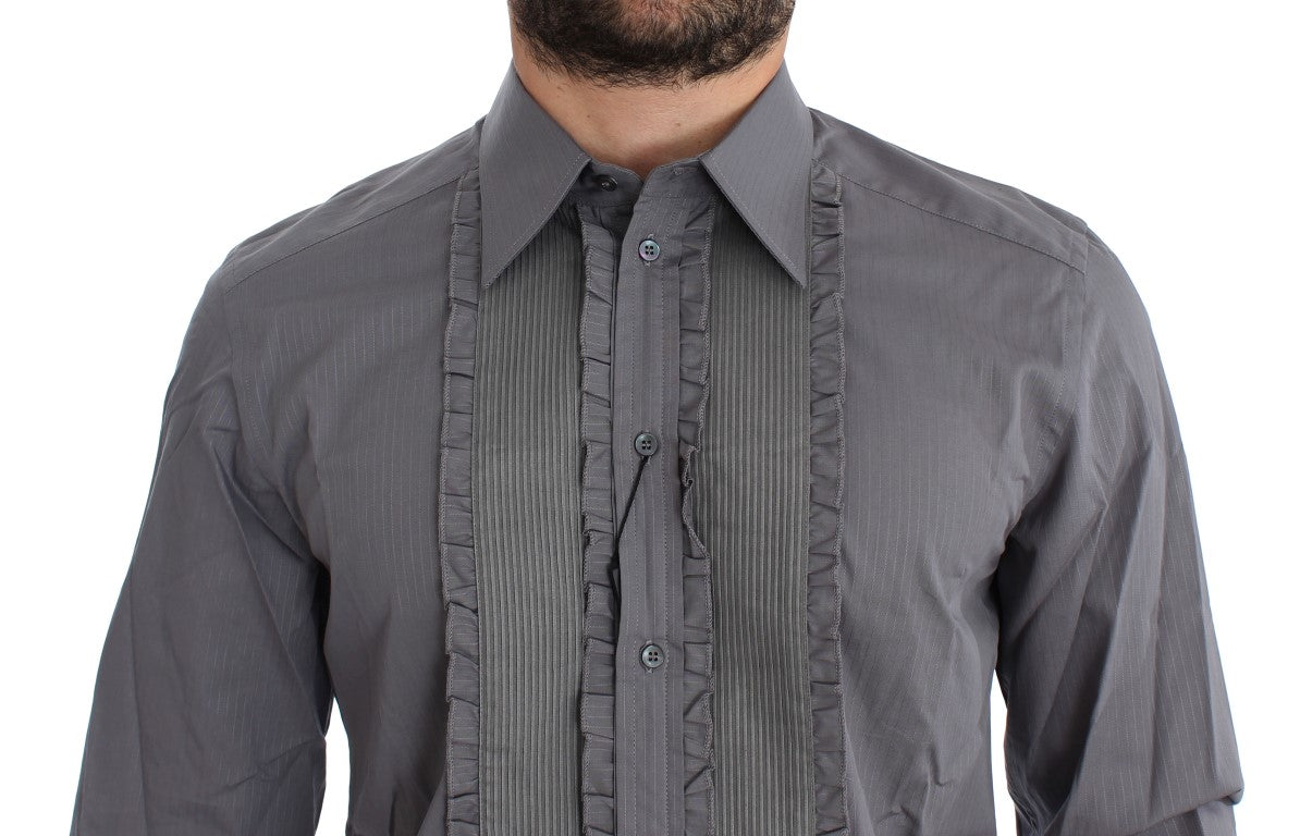 Camisa de vestir Dolce & Gabbana Torero Slim Fit dorada morada