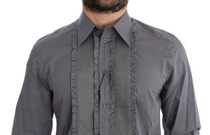 Camisa de vestir Dolce & Gabbana Torero Slim Fit dorada morada