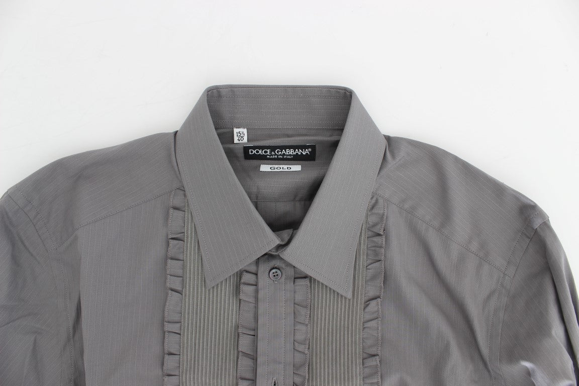 Camisa de vestir Dolce & Gabbana Torero Slim Fit dorada morada