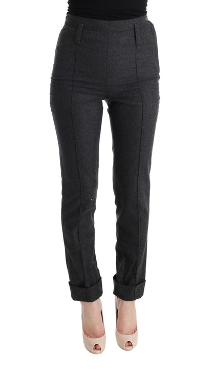 Pantalones casuales ajustados Ermanno Scervino de lana virgen grises