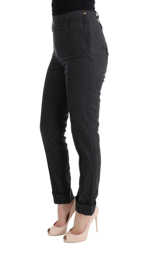 Pantalones casuales ajustados Ermanno Scervino de lana virgen grises