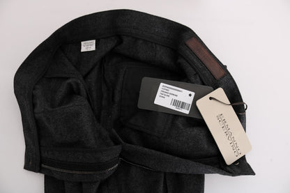 Pantalones casuales ajustados Ermanno Scervino de lana virgen grises