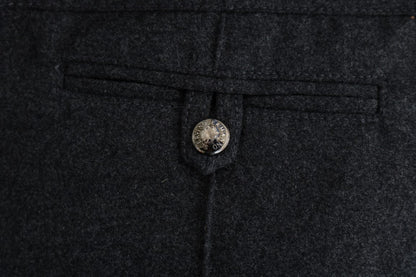 Pantalones casuales ajustados Ermanno Scervino de lana virgen grises