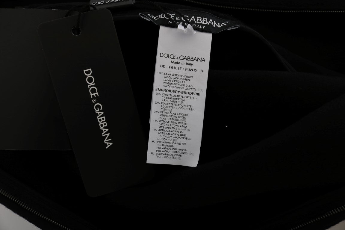 Dolce & Gabbana Vestido recto negro "I AM A PRINCESS" con cristales