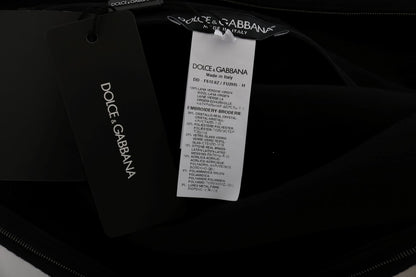Dolce & Gabbana Vestido recto negro "I AM A PRINCESS" con cristales