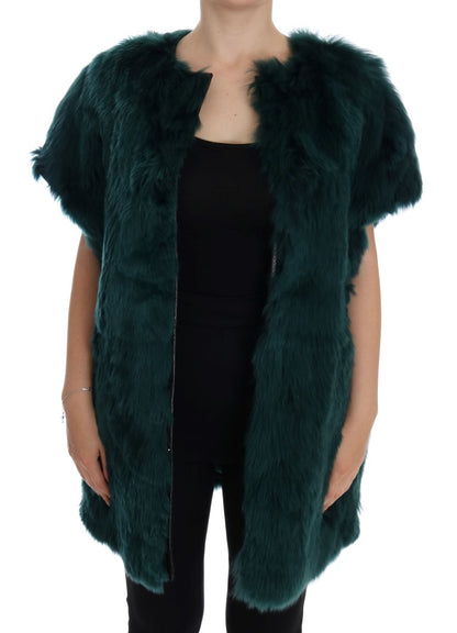 Chaleco sin mangas Dolce & Gabbana de piel de alpaca verde