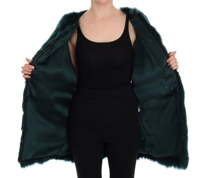 Chaleco sin mangas Dolce & Gabbana de piel de alpaca verde