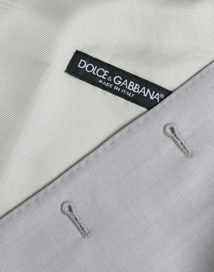 Chaleco de traje formal de lana gris claro de Dolce & Gabbana