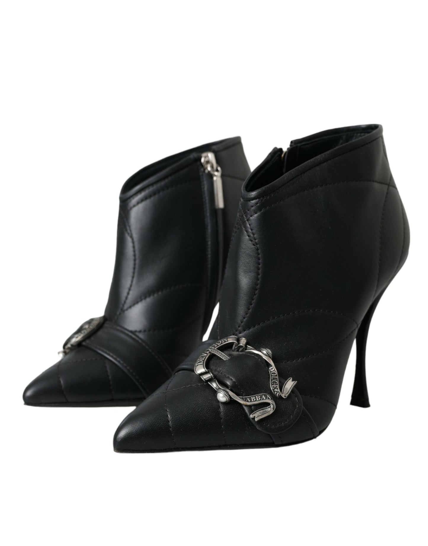 Botas Dolce & Gabbana Devotion acolchadas negras con hebillas