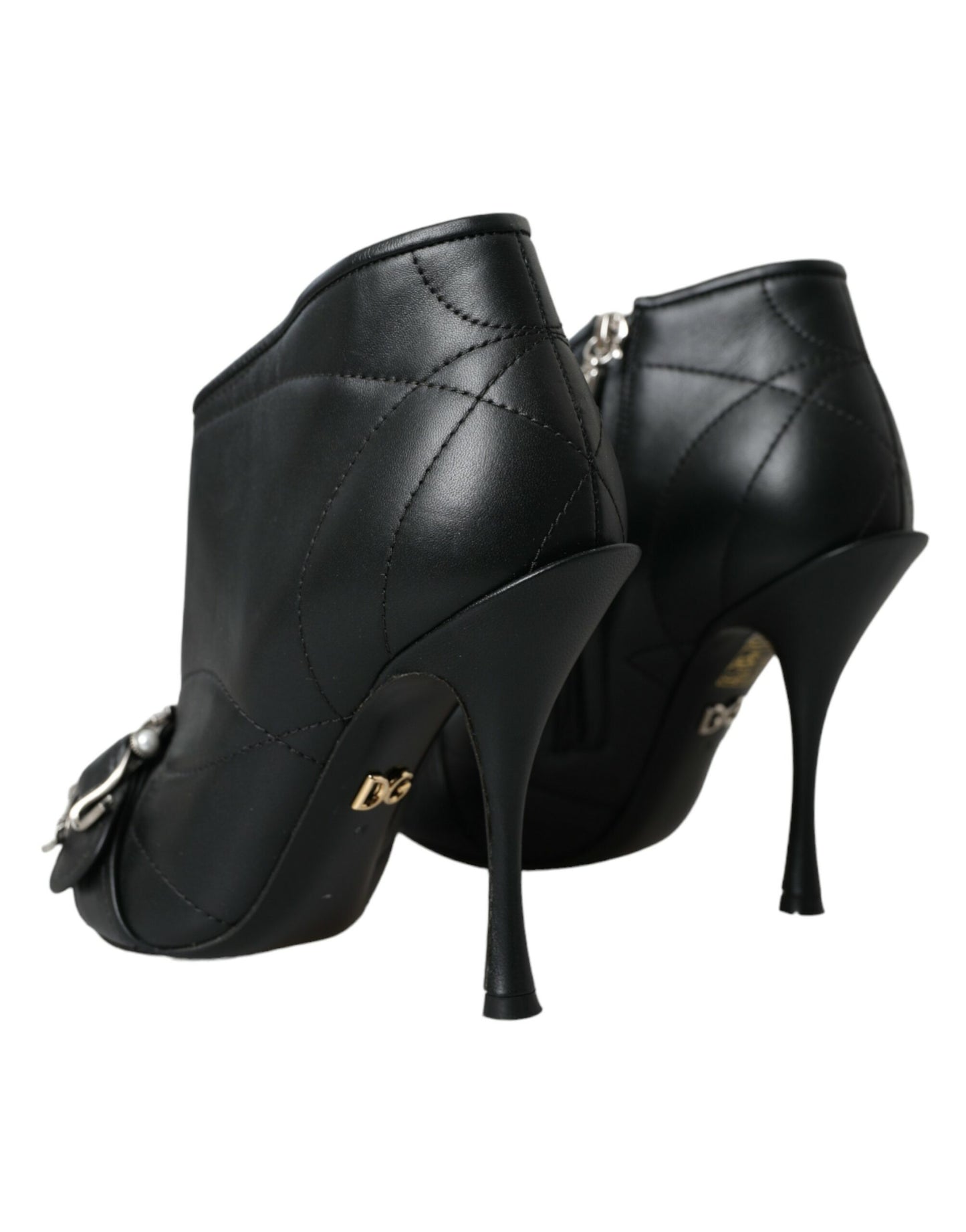 Botas Dolce & Gabbana Devotion acolchadas negras con hebillas