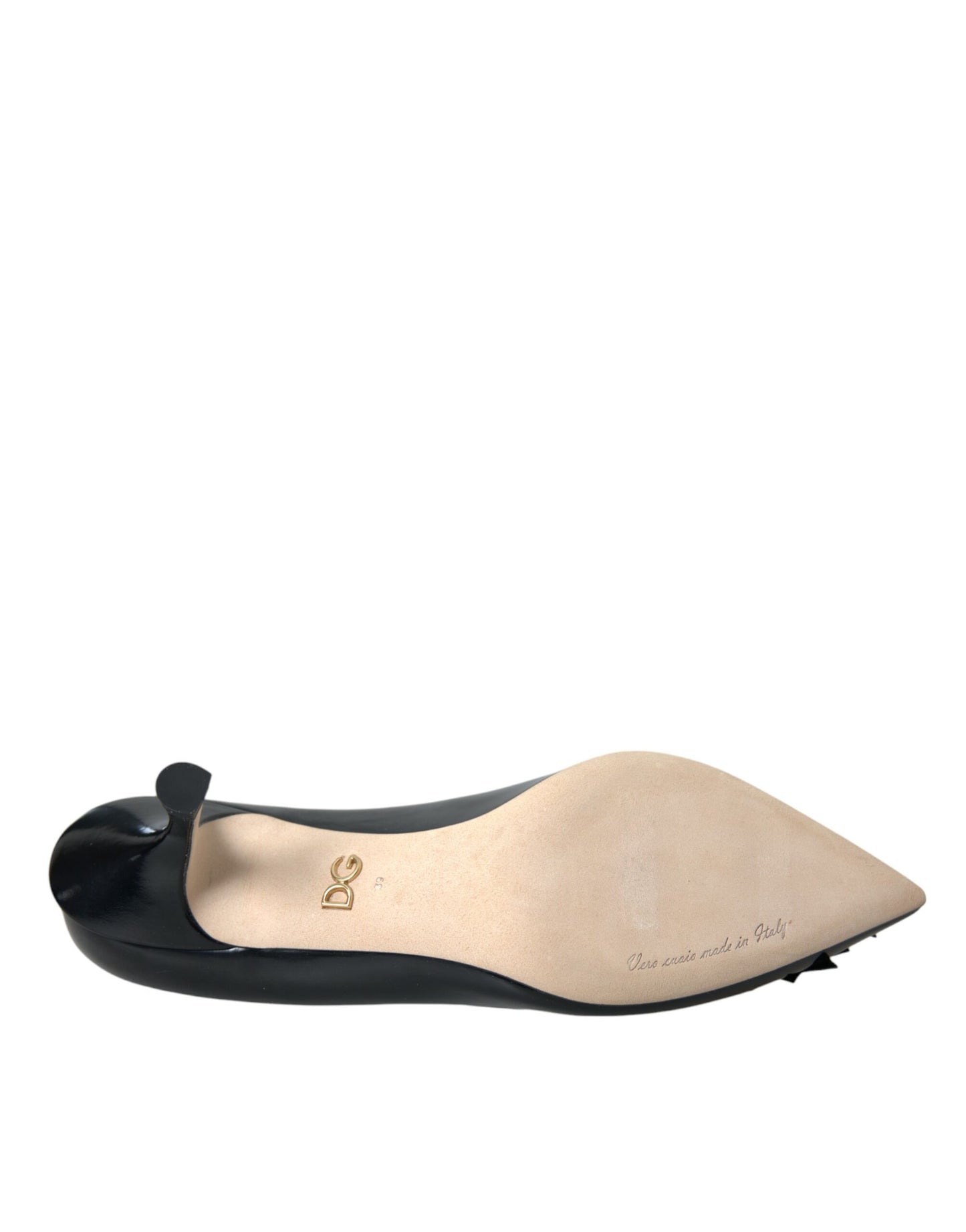 Zapatos de tacón Dolce & Gabbana de cuero negro con parche BOOM