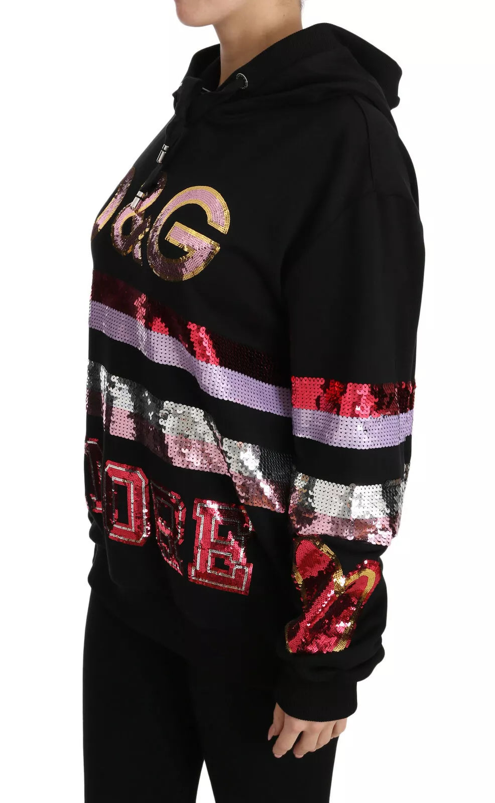 Suéter con capucha y lentejuelas DG de Dolce & Gabbana
