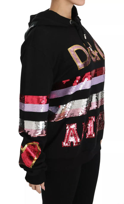 Suéter con capucha y lentejuelas DG de Dolce & Gabbana